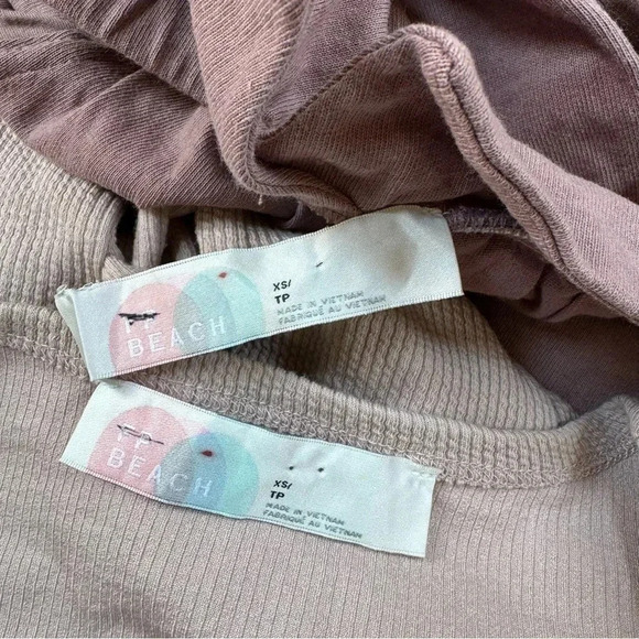 New  Free People Roxanne Matching Wide Leg Pants Set Crop Top Vest Purple XS - Picture 5 of 12